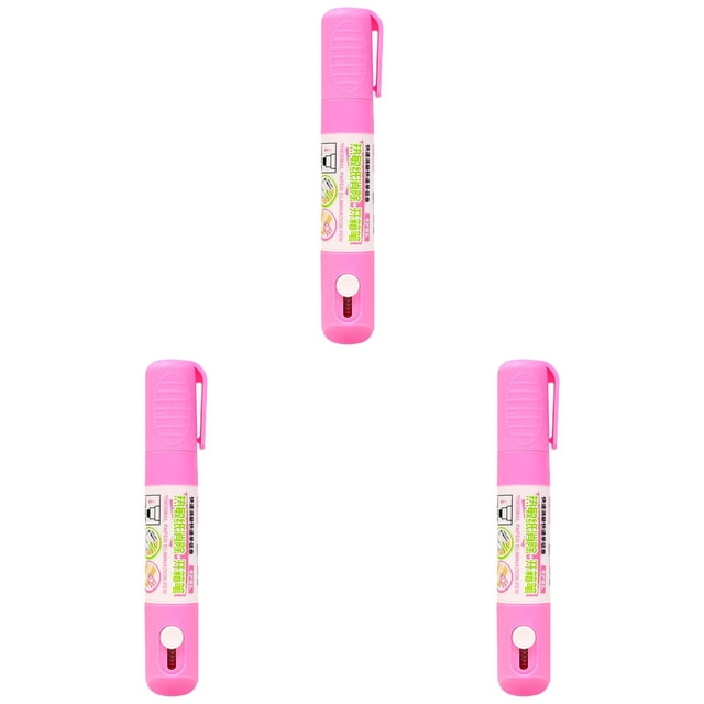 3Pc Thermal Ink Eraser Pens Thermal Erasable Pen For Office Desk,Plastic Pink
