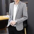 thumbnail image 5 of Trajes y blazers a cuadros para hombre, chaqueta fina de corte entallado para fiesta, abrigos para hombre, moda 2024, ropa de diseñador de lujo, clásica, informal, novedad, 5 of 5