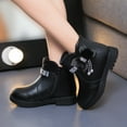 Girls Boots Children Shoes Thick Heel Short Boots Warm Leather Boots