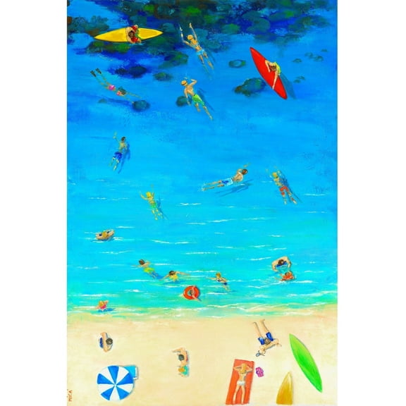 "Exploring the Sea" Painting Print on Wrapped Canvas