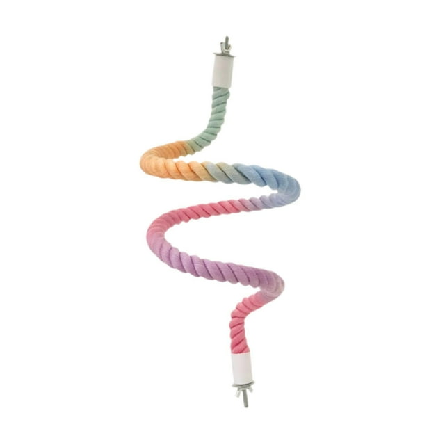 QualitChoice Safe Bird Cage Accessories Parrot Swing Rope Perch Cotton Toy Enhances Climbing And Interaction Bird Rope Perch Style B