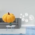 thumbnail image 2 of Cojín decorativo de calabaza de Halloween para sofá con pegatinas de pared de peces de espejo acrílico, removibles, para dormitorio y fondo de TV, 2 of 8