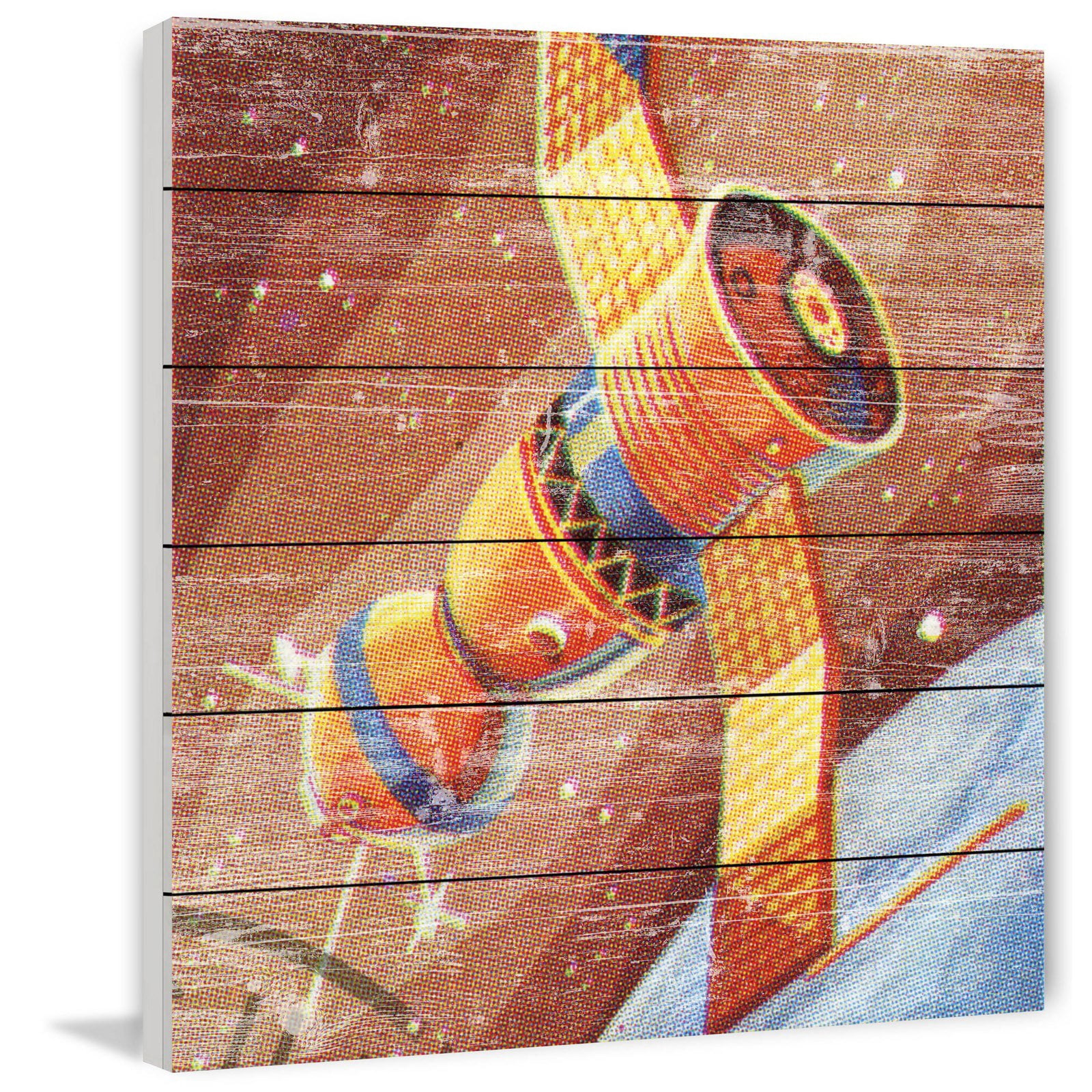 Marmont Hill - "Cuban Space Module" Painting Print on White Wood