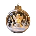 thumbnail image 2 of Qwtwty Glowing Christmas Ornaments Christmas Tree Hanging Decoration, Light-Up Clear Christmas Themed Hanging Ball Decoration with Warm LED Light, 2 of 7