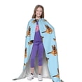 thumbnail image 4 of Honeii German Shepherd Dog Print Poncho Cape, Cloak Coat, Snuggly Hooded Wearable Blanket, Hooded Cape For Teenagers,Halloween Costumes-Large, 4 of 7