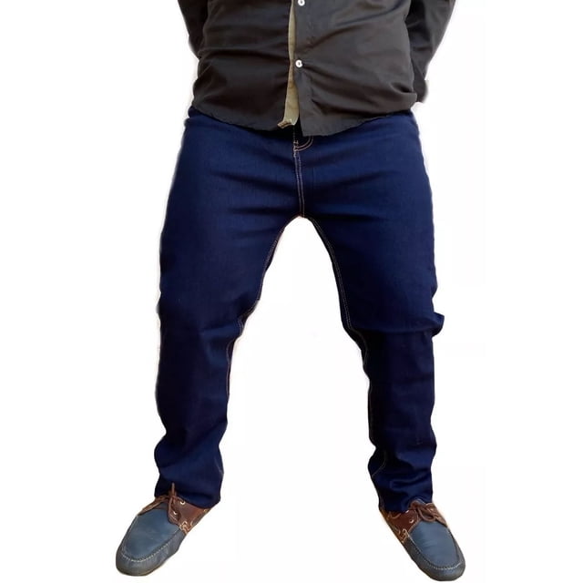 Pantalón De Hombre Azul Mezclilla Stretch Tallas Extras