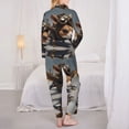 thumbnail image 3 of Pajama Sets for Women 2 Pcs, Steampunk Squirrel Pilot Button Down Long Sleeve Sleepwear Lounge PJ Sets, 3 of 6