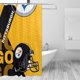 thumbnail image 3 of Cortina de ducha de secado rápido impermeable para baño de los Steelers, cortina de ducha con ganchos, decoración de fútbol americano, juego de cortinas de ducha para baño, plancha de 60 x 72 pulgadas, 3 of 8