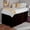 Chocolate Solid, variant on PURE DREAMS College Dorm Bedskirt, 100% Microfiber, Three Sides Dust Ruffled Dorm Bedskirt for Dorm Bed, 32" Tailored Drop-Black Solid, Twin-XL Size