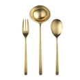 thumbnail image 1 of Serving Set Fork Spoon & Ladle - Linea Ice Oro - 3 Piece, 1 of 1