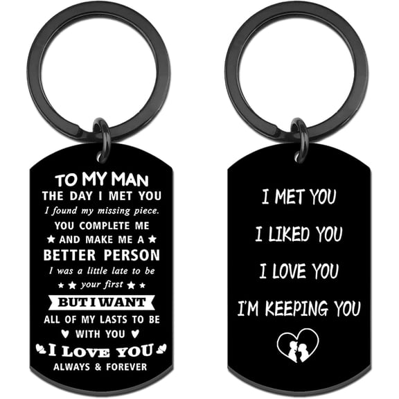 Mens Stocking Stuffers 2026 Sweetest Day Gifts for Him Husband Boyfriend Keychain I Love You Keychain for Boyfriends Romantic Gift for Men Anniversary Birthday Gift for Him Boyfriend Christmas Gifts