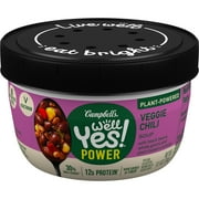 Campbell's Well Yes! Power Soup Bowl Veggie Chili Soup, Vegetarian Chili, 11.1 oz Microwavable Bowl