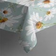 thumbnail image 3 of Light Blue Daisy Flower Pattern Rectangle Tablecloth 60"x84",Waterproof Polyester Rectangle Table Cloth, Wipeable Spillproof Polyester Tablecloth for Dining, Camping, Indoor and Outdoor, 3 of 5