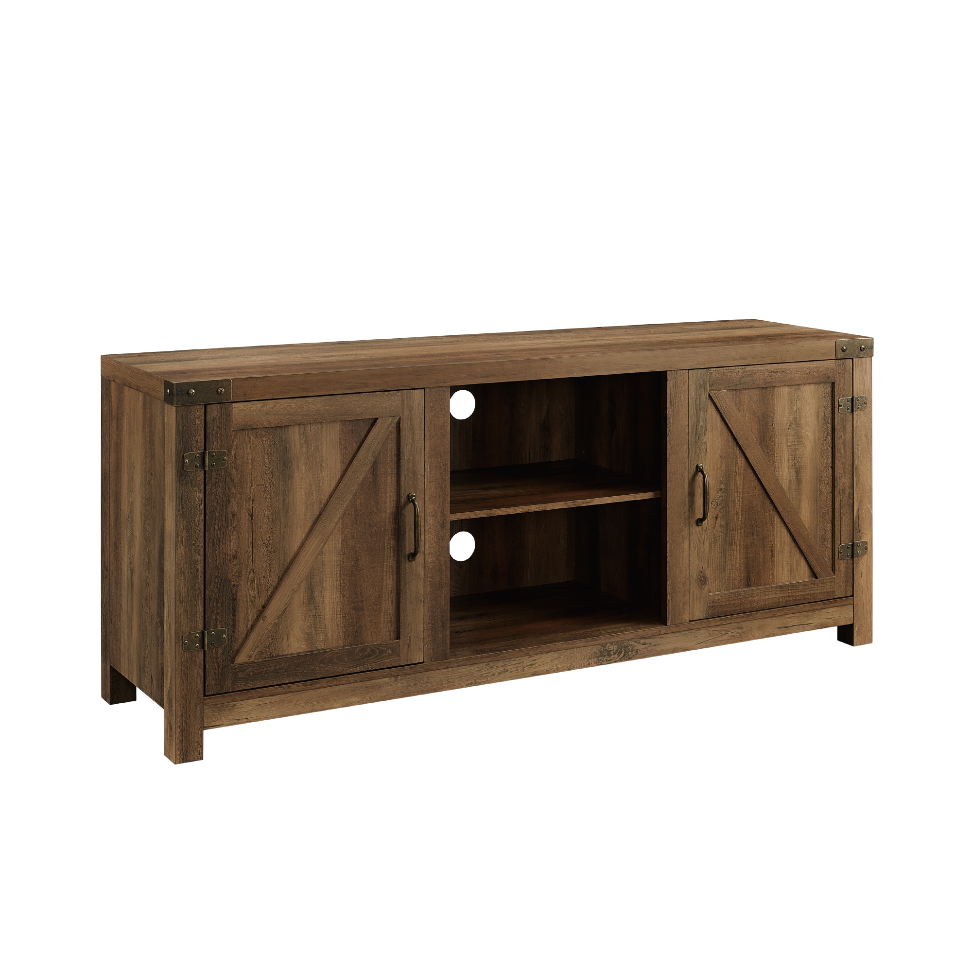 Walker Edison Modern Farmhouse Barn Door TV Stand for TVs up to 65", Reclaimed Barnwood - image 16 of 21