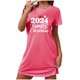 thumbnail image 4 of Fiudx Camisón Extragrande, Tejido Suave y Transpirable, Bonito Vestido de Manga Corta con Estampado En El Pecho, Cómodo para Uso Informal, Ideal para Dormir En Casa y Relajarse, Un Regalo Ideal para, 4 of 5