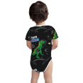 thumbnail image 5 of Daiia Space Dino Cartoon Black Printed Unisex-Baby Short Sleeve Onesies Bodysuits Baby Climbing Clothes Soft and Comfortable Romper with Expandable Shoulder Design-3 Months, 5 of 8