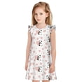 thumbnail image 1 of Balery Heart Panda Camisón de princesa para niñas, pijama de algodón con mangas abullonadas, suave y bonito.-Large, 1 of 6
