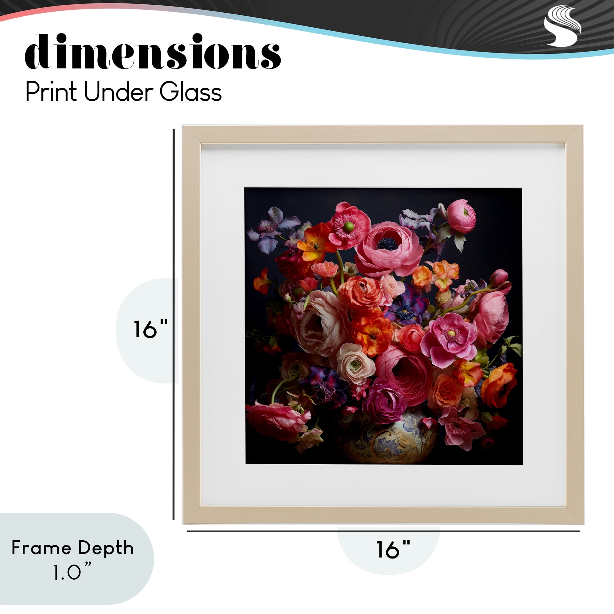 Stupell Industries Harmonious Composition of Florals Birch Framed Print Under Glass, design by Lazar Studio