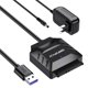 thumbnail image 1 of Adaptador SATA a USB QWPVPYJY para HDD/SSD USB 3.0 de 2,5/3,5 pulgadas, 1 of 6