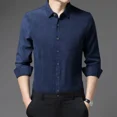 thumbnail image 5 of Camisas de hombre de pana azul lisas para hombre elegantes con cuello moda 2024 Asia original xxl tops casual normal hipster oferta, 5 of 5