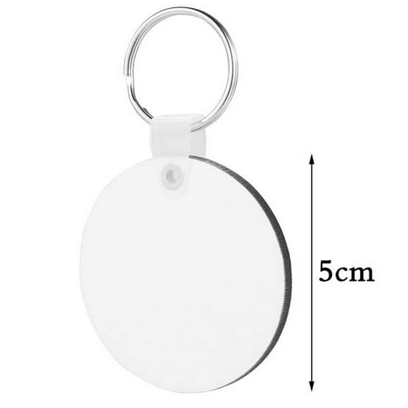 20Pcs Sublimation Blank Keychain DIY MDF Blank Keychain with Key Ring Thermal Transfer Printing Keychain