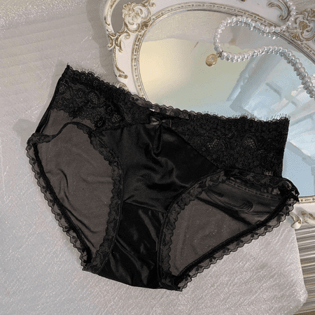 Fulorrnie Underwear for Women Cheeky Bikini Breathable Cute Panty Elastic Waist Side Moisture Wicking Panties  Black  M