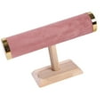 thumbnail image 3 of Escritorio de soporte de pantalla de pulsera de joyas con soporte de con base de madera Organizador de joyería de joyería de estante de almacenamiento Rosa, 3 of 8