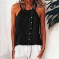 thumbnail image 2 of Tqcoqu Womens Summer Halter Crop Tank Tops Y2k Going Out Sleeveless Tee Shirts Beach Camisole,Black Women's S-XXXL, 2 of 9
