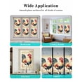 thumbnail image 6 of Window Privacy Film Pink Spring Floral Rooster Stained Glass Window Film Decorative Sun Block Window Cover Retro Rooster Pastoral Window Clings Static Adhesive Sticker for Bathroom 29.5"x118", 6 of 7