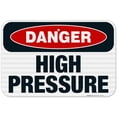 thumbnail image 1 of Danger High Pressure Sign, OSHA Danger Sign, 12x18 Reflective Aluminum EGP, 1 of 1