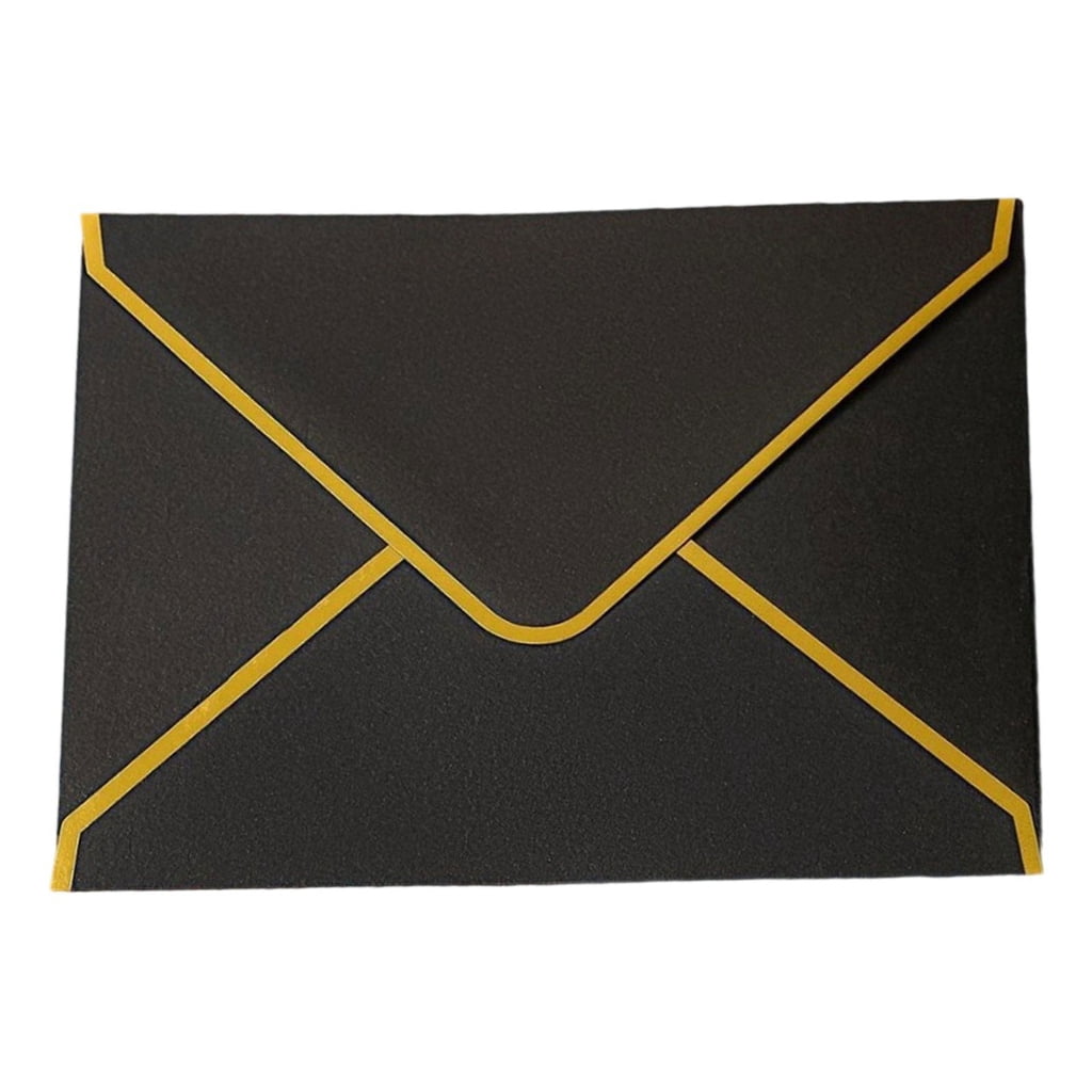 100pcs Lavishness A7 Mailing Envelopes for Formal Incidents 5x7 Foot Black Writing Materials