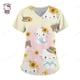 thumbnail image 2 of Camisetas de manga corta para mujer, uniforme de enfermera con estampado de Hello Kitty, cuello en V, bolsillo, para trabajadores de la salud, ropa de trabajo clínica, 2 of 5
