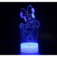 thumbnail image 1 of Lámpara de escritorio 3D Minnie Mouse para niñas - Lámpara de noche para niños - Luz nocturna con controlador nocturno [Clase de eficiencia energética A+++] brillar Electrónica, 1 of 4