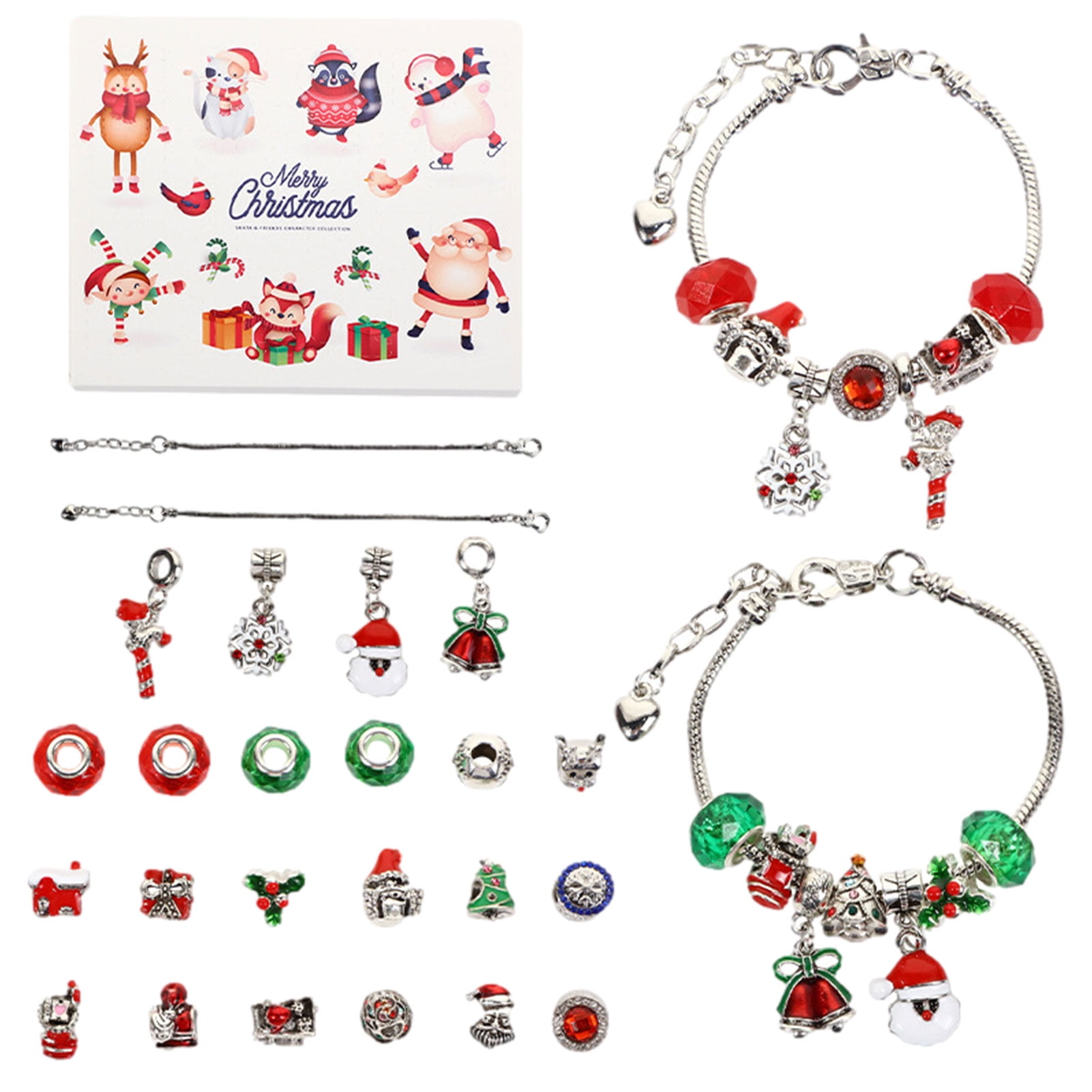 Christmas Bracelet Countdown Calendar | Creative Advent Calendar Jewelry  for Girl | Christmas Advent Calendar with 2 Bracelets, Countdown to Christmas  Calendar DIY - Walmart.com