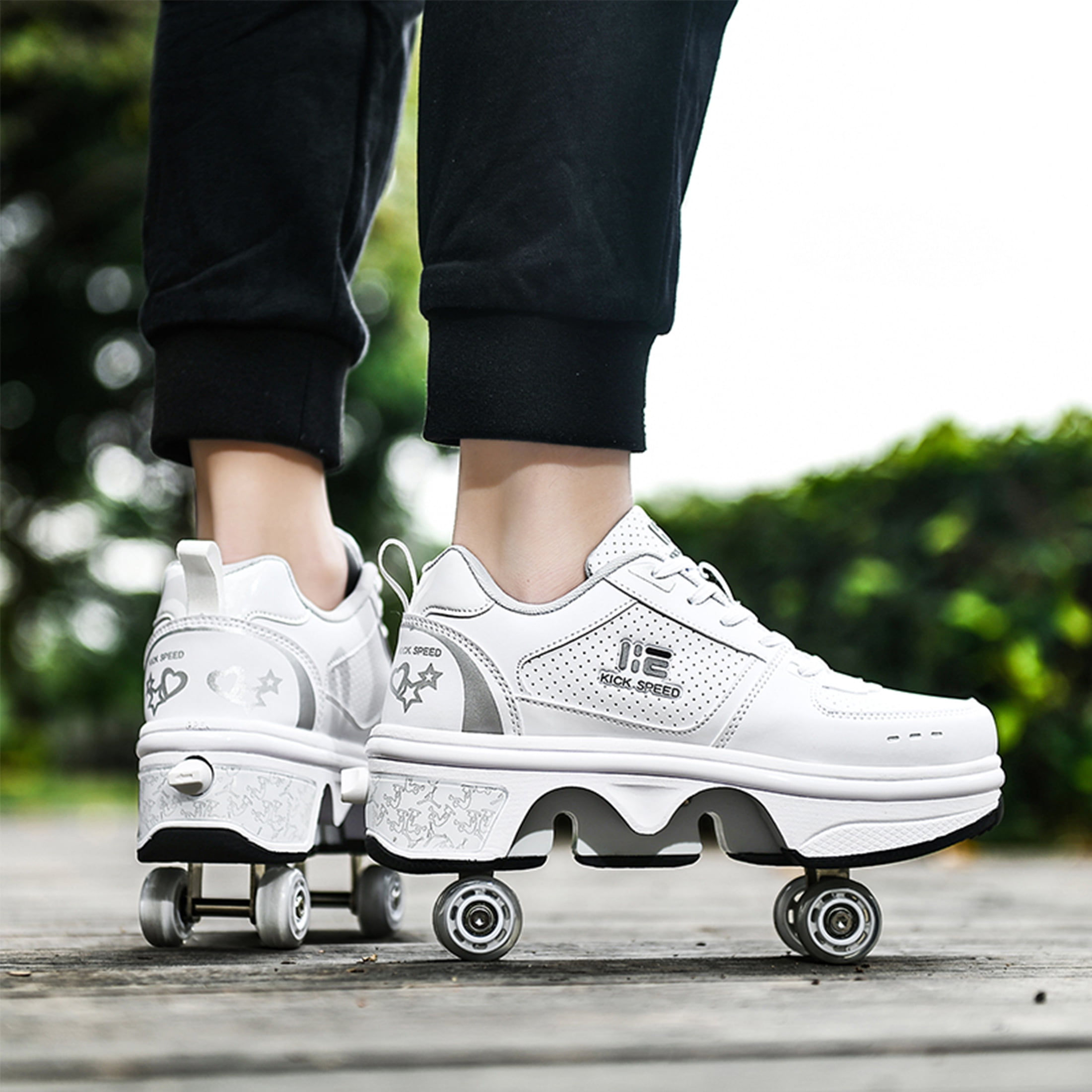 Kick roller : des chaussures à roulettes