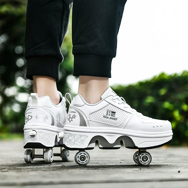 Problemer lanthan sagsøger KOFUBOKE Roller Skate Shoes - Sneakers - Roller Shoes 2-in-1 Suitable for  Outdoor Sports Skating Invisible Roller Skates The Best Choice for Building  Confidence Style - Walmart.com