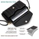 thumbnail image 5 of Peacocktion - Cartera Para Mujer, Tarjetero, Tarjetero, Rfid, Gran Capacidad, Bandolera, 2 Correas, Color Negro, 5 of 5
