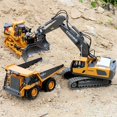 thumbnail image 3 of 2.4G High Tech 11 Channels RC Excavator Dump Trucks Bulldozer Alloy Plastic Engineering Vehicle Electronic Toys, 3 of 5