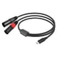 thumbnail image 1 of USB Type C Male to 2 XLR Male Amplifier Stereo Audio Cable 2 meter, 1 of 5