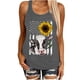 thumbnail image 1 of Blusa sin mangas con cuello redondo y estampado de girasol para mujer Fridja  gh1735, 1 of 4