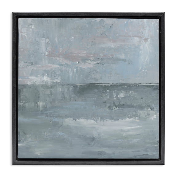 Stupell Industries Slate Tones Abstract Black Framed Floater Canvas Wall Art, design by Kristen Dalpiaz, 18 x 18