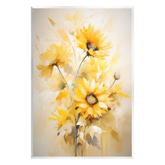 Stupell Industries Mellow Yellow Bunches Botanical & Floral Painting Unframed Art Print Wall Art, 13 x 19