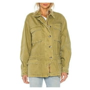 FREE PEOPLE Womens Green Pocketed Zip Up Jacket S