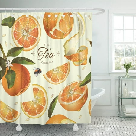 KSADK Juice Orange Tea Design for Natural Cosmetics Bakery with Filling Grocery Health Care Products Best Sweet Shower Curtain Bathroom Curtain 60x72 (Best Sweet Crepe Fillings)