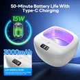 thumbnail image 3 of Ultrasonic Retainer Cleaner Machine, 45kHz Dental Cleaning Pod for Denture, Aligner, Nightguard, Mouth Guard, Toothbrush, Jewelry, with Digital Timer, 200ML & 4 Modes for All Dental Appliances, 3 of 12