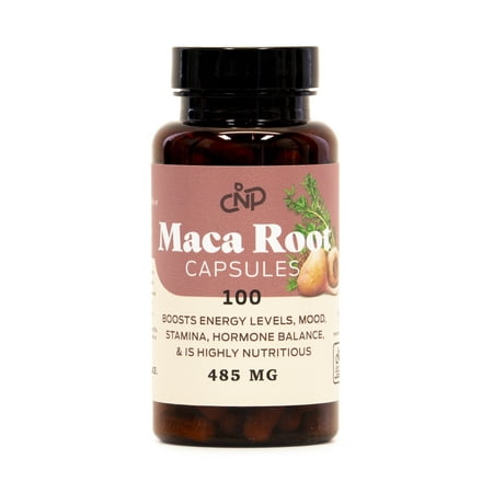 organic maca root powder capsules - 100 pills, 550mg of pure and raw red, black, & yellow peruvian