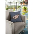 thumbnail image 4 of 18" Denim Blue Butterfly Indoor Outdoor Zippered Throw Pillow, 4 of 4