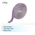 thumbnail image 3 of Unique Bargains 3 Roll 0.3 Inch 3 Yards Self Adhesive Crystal Rhinestone Diamond Ribbon for Arts & Crafts Project Wedding Bright Purple, 3 of 5
