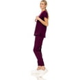 thumbnail image 4 of Medichic Mini Marilyn Women's Joggers Scrub Set Medical Nursing Stretch Flex V-Neck Jogger Scrubs Available in Over 20 Color, 4 of 5