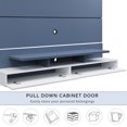 thumbnail image 6 of EUROCO Floating TV Stand Wall Mounted for TVs up to 85",Modern TV Stand with 2 Drop Down Doors,Multi-Purpose Cabinet, Entertainment Center for Living Room, Bedroom, 6 of 8